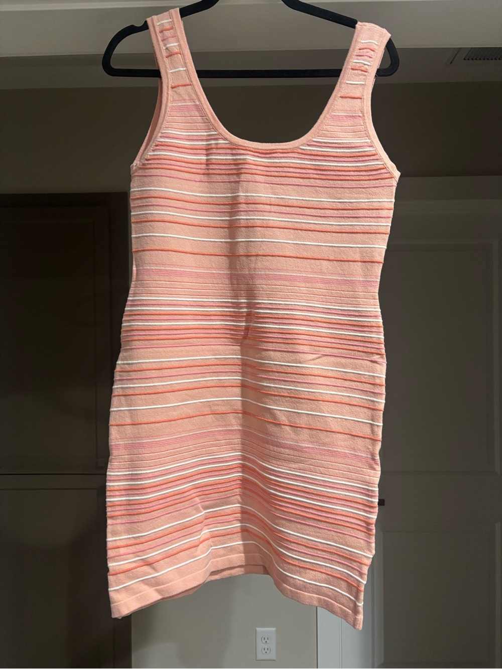 Z Supply Sunkist Coral Striped Knit Dress